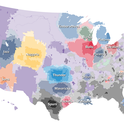 Map of NBA fandom exposes teamless Northwest