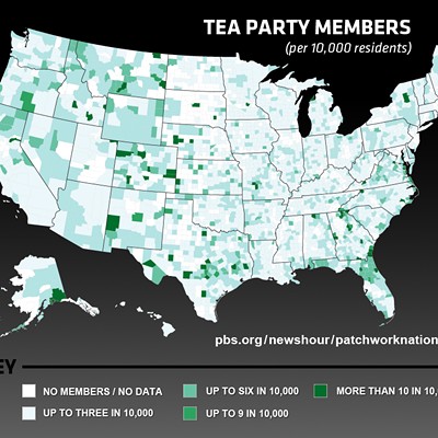 Map of the Tea Party nation