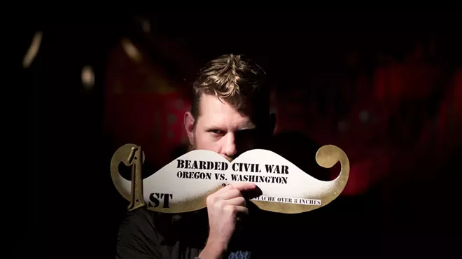 Image: Prominent Spokane mustache takes first place at Portland competition