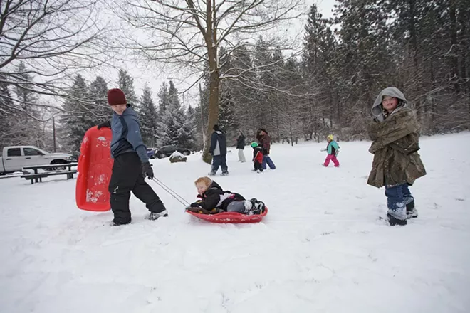 Image: Sledding at Underhill Park