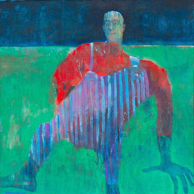 Mel McCuddin, Inebriated Man, oil on canvas
