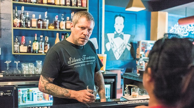 With bright blue walls and open floor, Berserk bar brings art, rock and booze to downtown Spokane