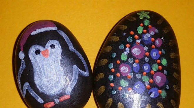 Paint a Wintery Kindness Rock