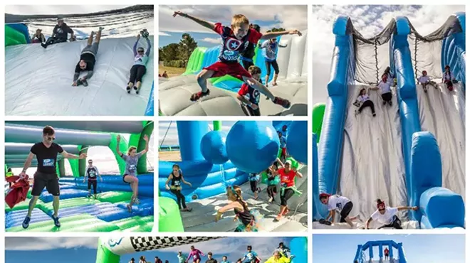 Image: Spokane is host to another quirky 5K fun run with the "Insane Inflatable 5K"