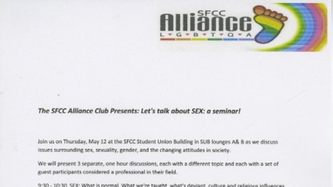 The SFCC Alliance Club presents SEX: A seminar