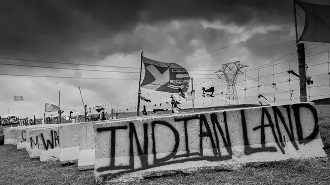 Image: What one member of the Spokane Tribe saw at the ND pipeline protest