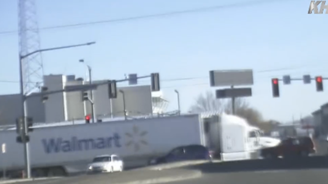 Image: Some idiot took a Walmart truck on a high-speed chase and our local TV news knew how to handle it