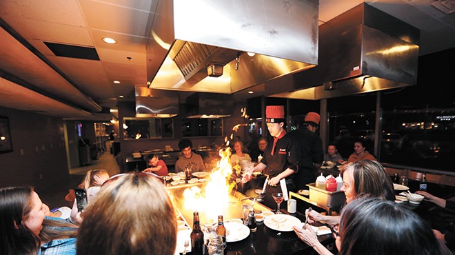 Guests at North Spokane's Kobe Hibachi, Sushi and Bar can watch their meal cooked in front of them