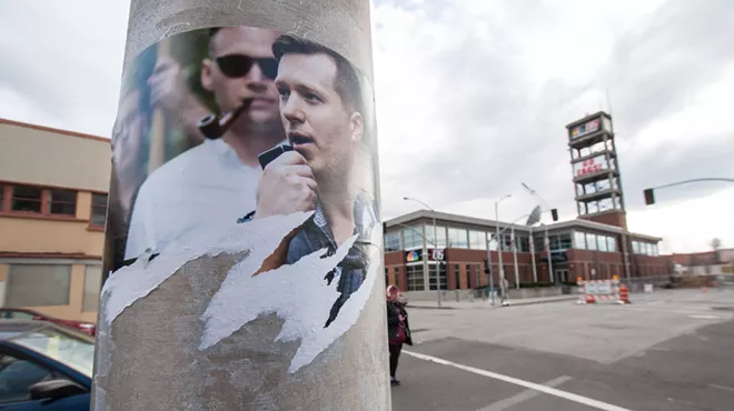 Image: When a hate group put up posters in downtown Spokane, residents quickly tore them down