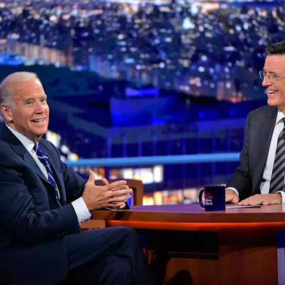 Image: Biden casts doubts on presidential run in emotional interview on "Late Night"