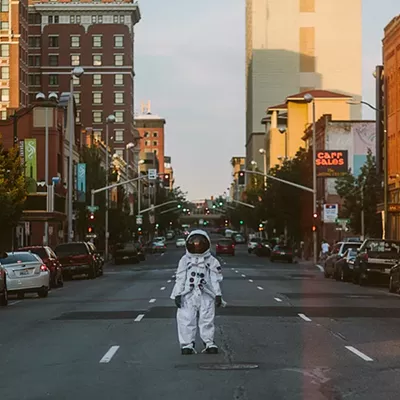 Image: Local artists' project features everyday people in an Apollo 11 space suit