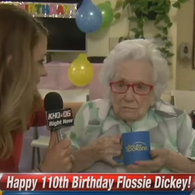 This awesome woman is 110 years old and isn't exactly jazzed to be on TV