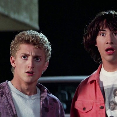 It's Bill and Ted's Excellent Adventure outdoors with beer and prizes!