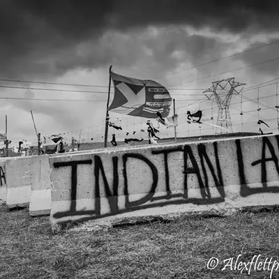 Image: What one member of the Spokane Tribe saw at the ND pipeline protest
