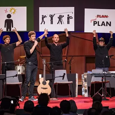 Image: OK Go, who play Spokane this summer, discuss how they come up with those crazy music videos in TED Talk