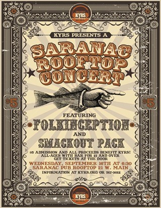 [Moved locations] Saranac Rooftop concert feat. Folkinception, Smackout Pack