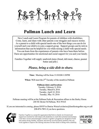 Lunch & Learn for Parents of Children with Disabilities