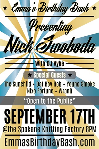 Nick Swoboda with DJ Vybe, the Sunchild, Dat Boy Rob, Young Smoke, Nixo Fortune, Wranq