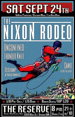Nixon Rodeo, Unconfined, Thunder Knife, Deschamp, Ragtag Romantics, Camo Moore