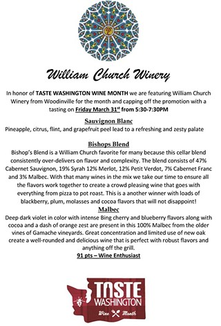 William Church Wine Tasting