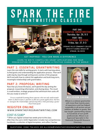 Spark the Fire: Comprehensive Grantwriting Class