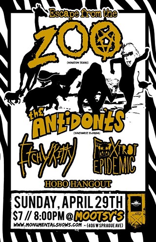 Escape from the ZOO, The Antidon'ts, Itchy Kitty, Foxtrot Epidemic, Hobo Hangout