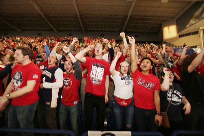 Gonzaga Fans Watch Championship Game At The McCarthey Athletic Center