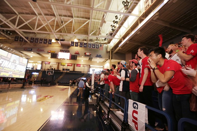 Gonzaga Fans Watch Championship Game At The McCarthey Athletic Center