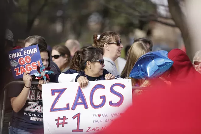 Image: Gonzaga Men's Basketball Team Returns To Spokane