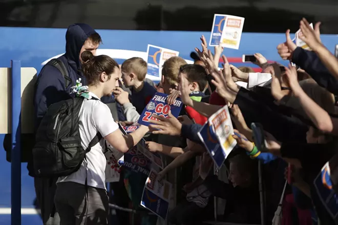 Image: Gonzaga Men's Basketball Team Returns To Spokane
