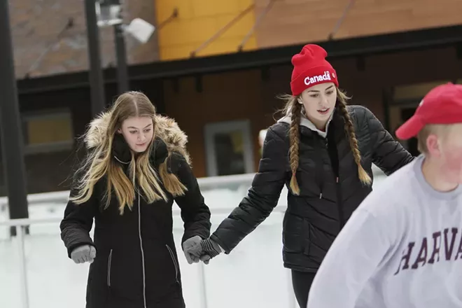 Image: Saturday at the Riverfront Park Ice Ribbon on the Opening Weekend