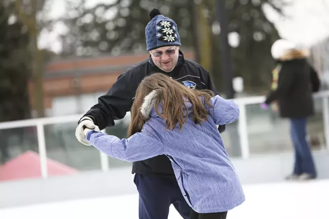 Image: Saturday at the Riverfront Park Ice Ribbon on the Opening Weekend
