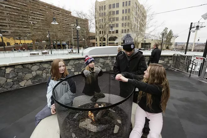 Image: Saturday at the Riverfront Park Ice Ribbon on the Opening Weekend