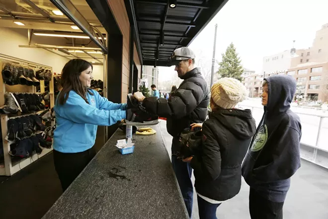 Image: Saturday at the Riverfront Park Ice Ribbon on the Opening Weekend