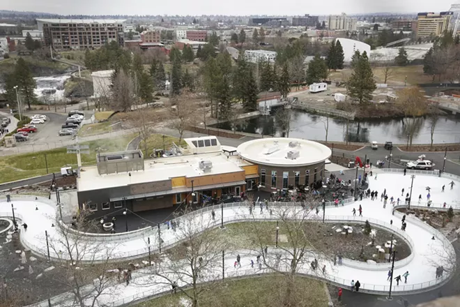Image: Saturday at the Riverfront Park Ice Ribbon on the Opening Weekend