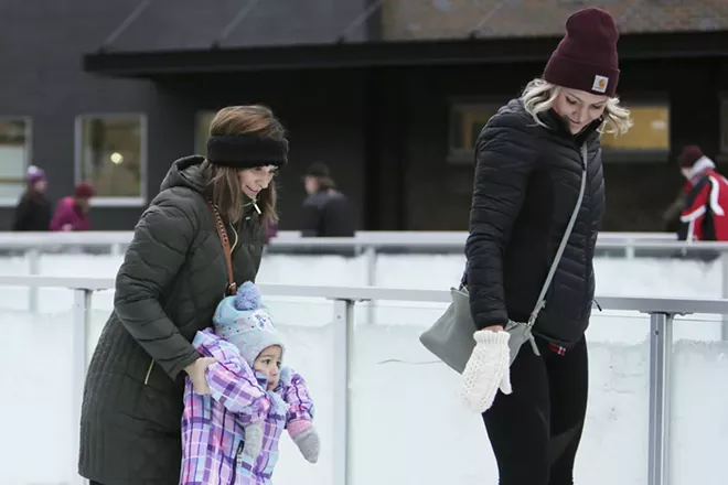 Image: Saturday at the Riverfront Park Ice Ribbon on the Opening Weekend