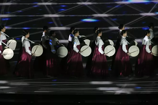 Image: Olympics Kick Off With Unified Korean Team Offering Hope for Peace