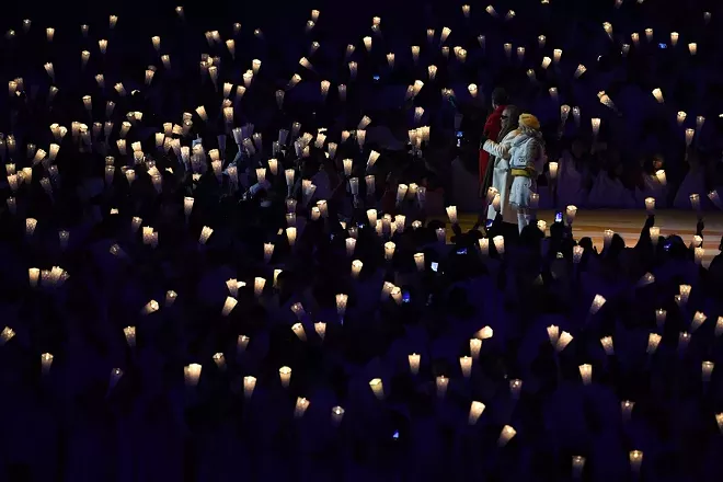 Image: Olympics Kick Off With Unified Korean Team Offering Hope for Peace