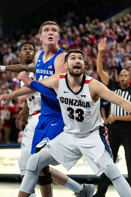 Image: Brigham Young University at Gonzaga, Jan. 18