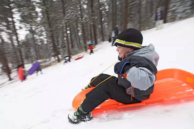Image: Sledding at Underhill Park