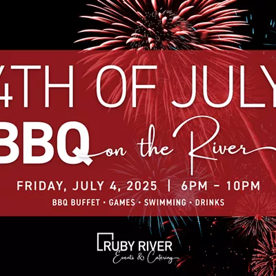 Image: 4th of July BBQ on the River. Friday, July 4th, 2025
