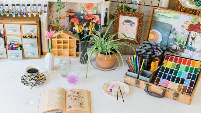 A backyard shed isn't just for garden tools &mdash; it can also be an artistic refuge
