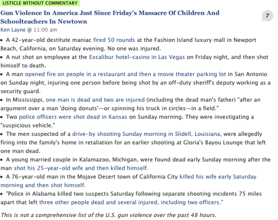 A list of shootings in U.S. since Friday's massacre