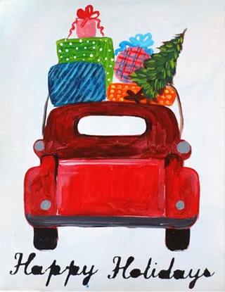 Image: Acrylic Painting Class: Gift Truck
