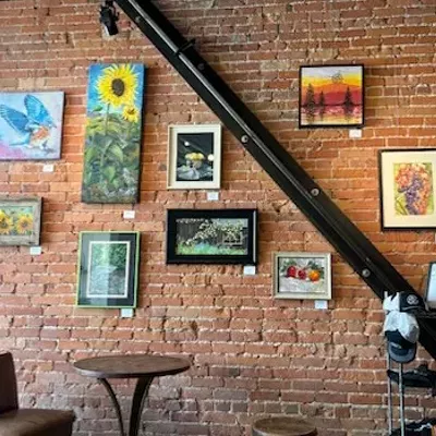 Image: Art on display at Pend Oreille Winery