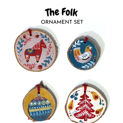 Image: Holiday Paint and Sip: Folk Ornaments