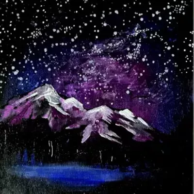 Image: Paint and Sip: Galaxy Mountain