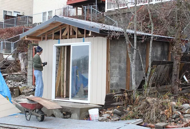 Image: Before & After: Diamond Lake Boat Shed