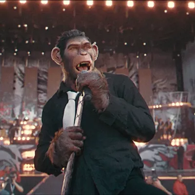 Image: Better Man transforms Robbie Williams into a CGI chimp, but follows the same old musical biopic motions