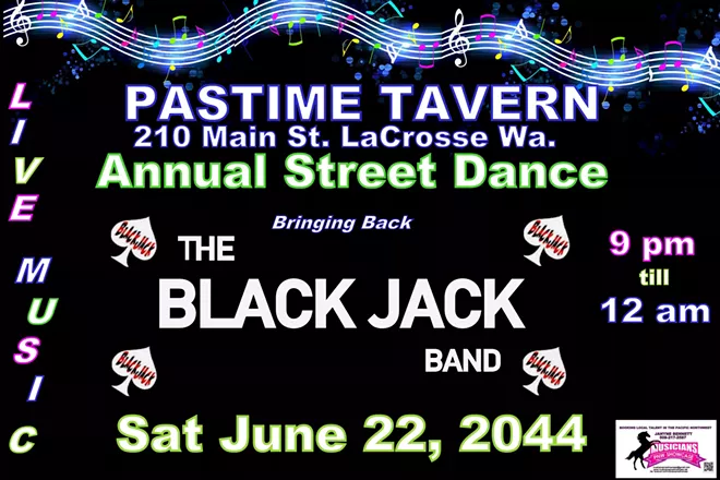 The Black Jack Band in Lacrosse Wa for the annual street dance